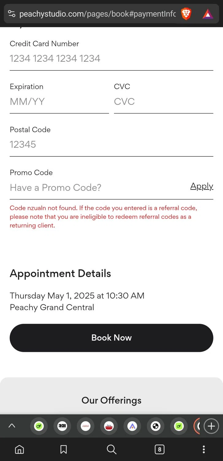 Peachy Studio promo code screenshot showing code nzualn applied at Peachy Studio checkout page. Uploaded by SimplyCodes community member conorgrey on May 1, 2025