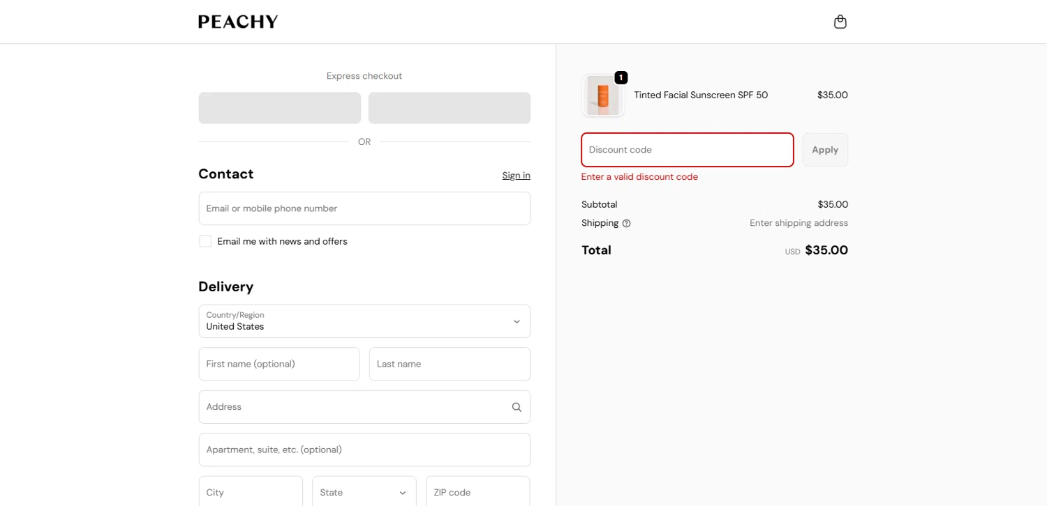 Peachy Studio promo code screenshot showing code aeygj1 applied at Peachy Studio checkout page. Uploaded by SimplyCodes community member Alydrop on Dec 16, 2025