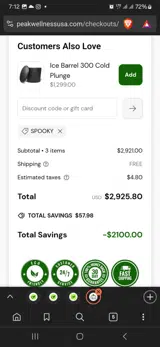 Spooky coupon verification screenshot
