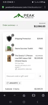 January3 coupon verification screenshot