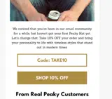 take10 coupon verification screenshot