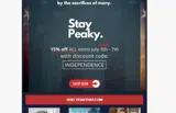 independence coupon verification screenshot