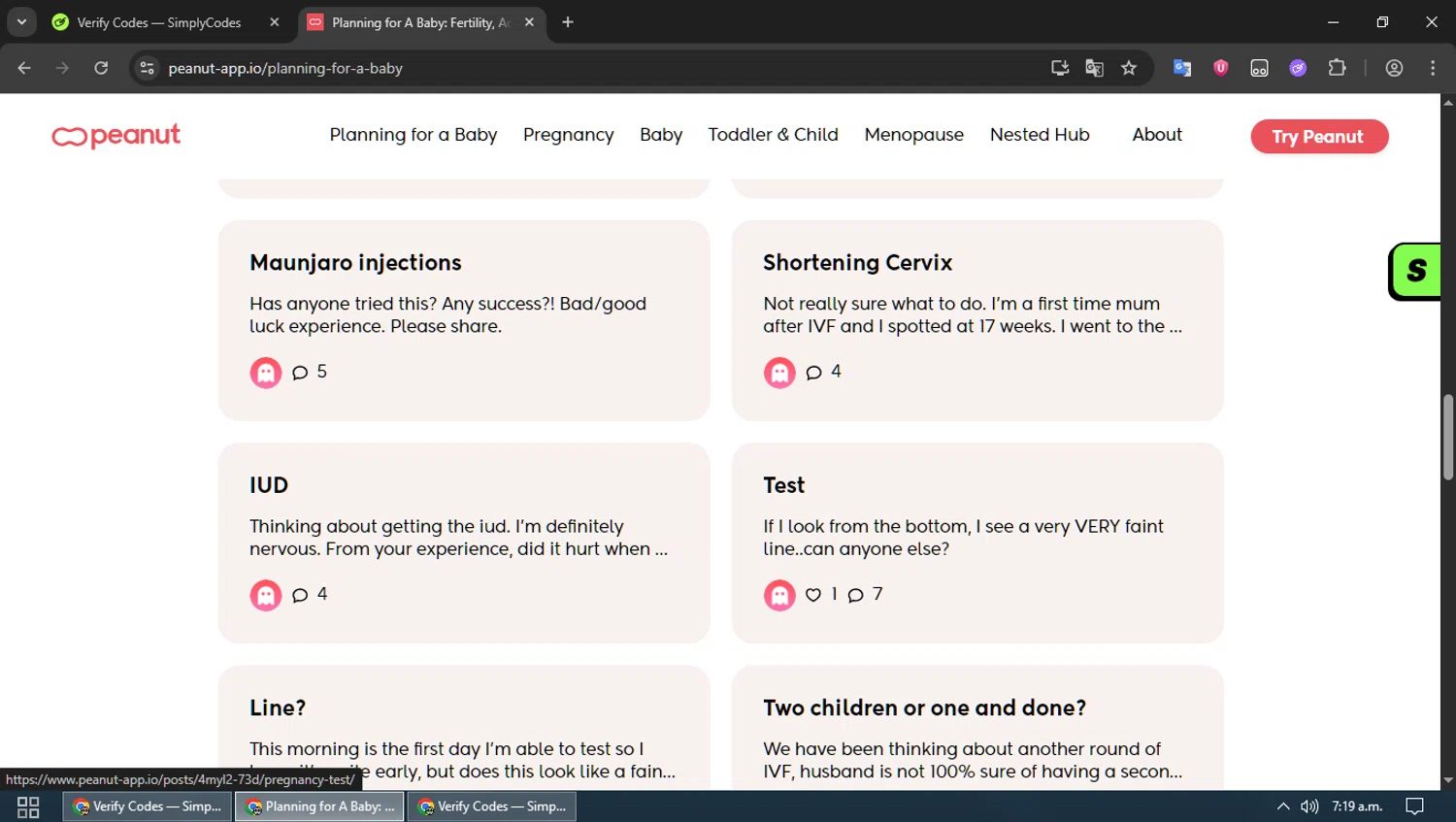 Peanut promo code screenshot showing code TASHA20F applied at Peanut checkout page. Uploaded by SimplyCodes community member MoneyPioneer4925 on Oct 15, 2025