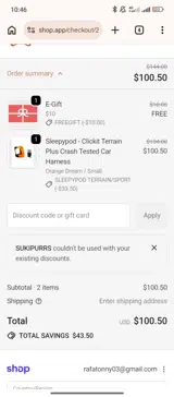 sukipurrs coupon verification screenshot
