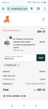 BUDATLAS coupon verification screenshot