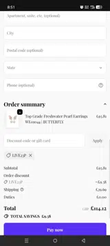 LIVE23P coupon verification screenshot