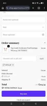LIVE23P coupon verification screenshot