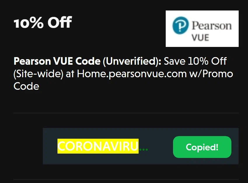 Pearson VUE Promo Codes 25 Off September 2024