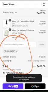 CBH2JB5P coupon verification screenshot