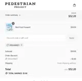 Pedestrian Project coupon verification screenshot