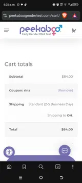RINA coupon verification screenshot