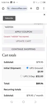 Val2026 coupon verification screenshot