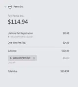 WELOVEPETS909 coupon verification screenshot