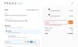 Peggy Li Creations coupon verification screenshot