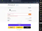 Peggy Li Creations coupon verification screenshot