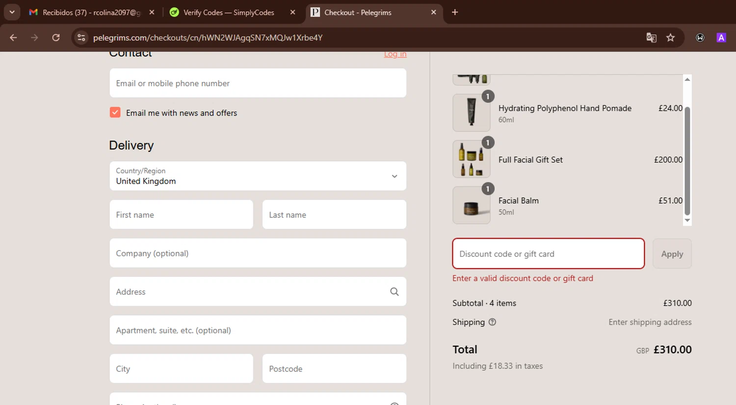 Pelegrims promo code screenshot showing code SUMMERTOTE applied at Pelegrims checkout page. Uploaded by SimplyCodes community member WonderWarden594 on Sep 2, 2025