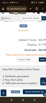 PALLETTE coupon verification screenshot