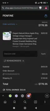 5CHGAEZAOO21E coupon verification screenshot