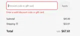 GOALS25 coupon verification screenshot