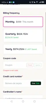 FLEXIBLE25 coupon verification screenshot
