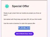 FLEXIBLE25 coupon verification screenshot