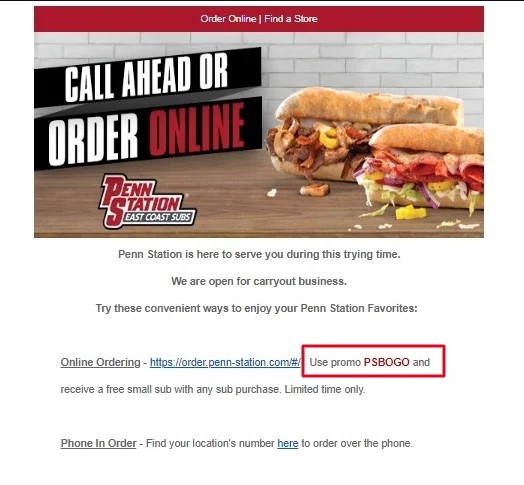 Penn Station Discount Codes (2 Verified) - 20% Off Jan 2025