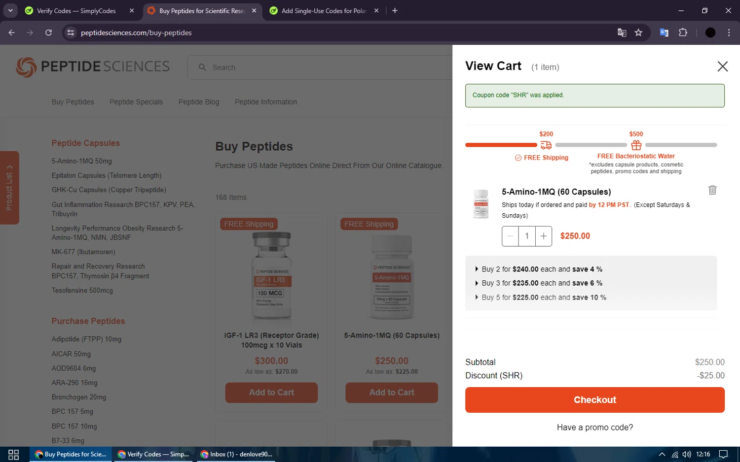 Peptide Sciences Promo Codes 10 Off July 2024