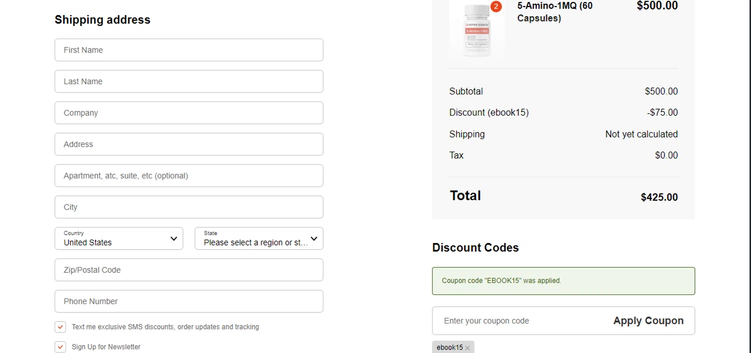 Peptide Sciences Promo Codes 15 Off November 2024