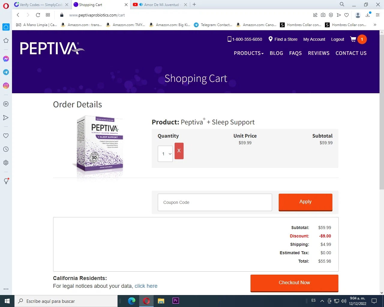 how to use Peptiva coupons