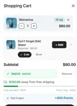 Peptora coupon verification screenshot