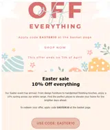 EASTER10 coupon verification screenshot