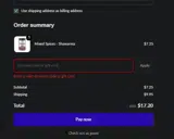 EARLY25 coupon verification screenshot