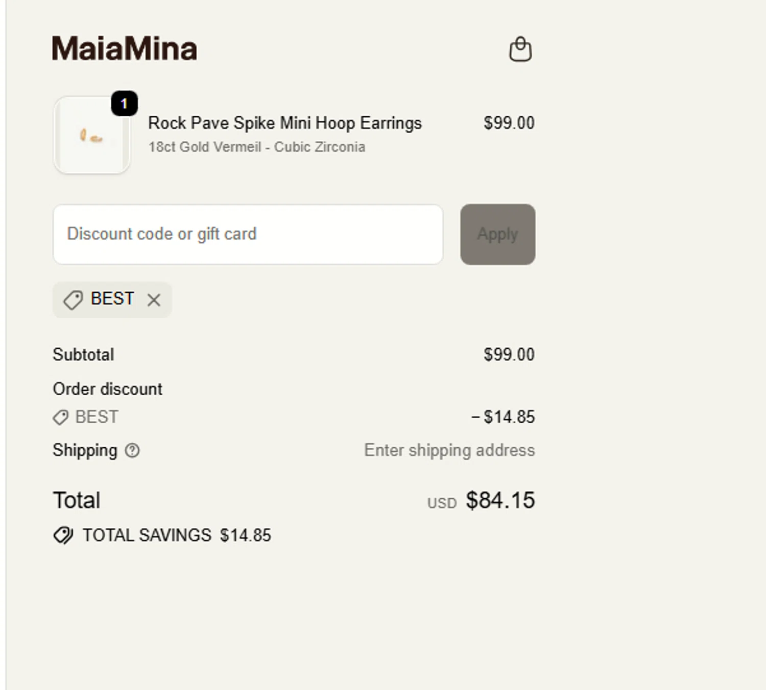 Perfect Gift checkout page showing Perfect Gift promo code box | Screenshot taken by SimplyCodes community member on Oct 9, 2025