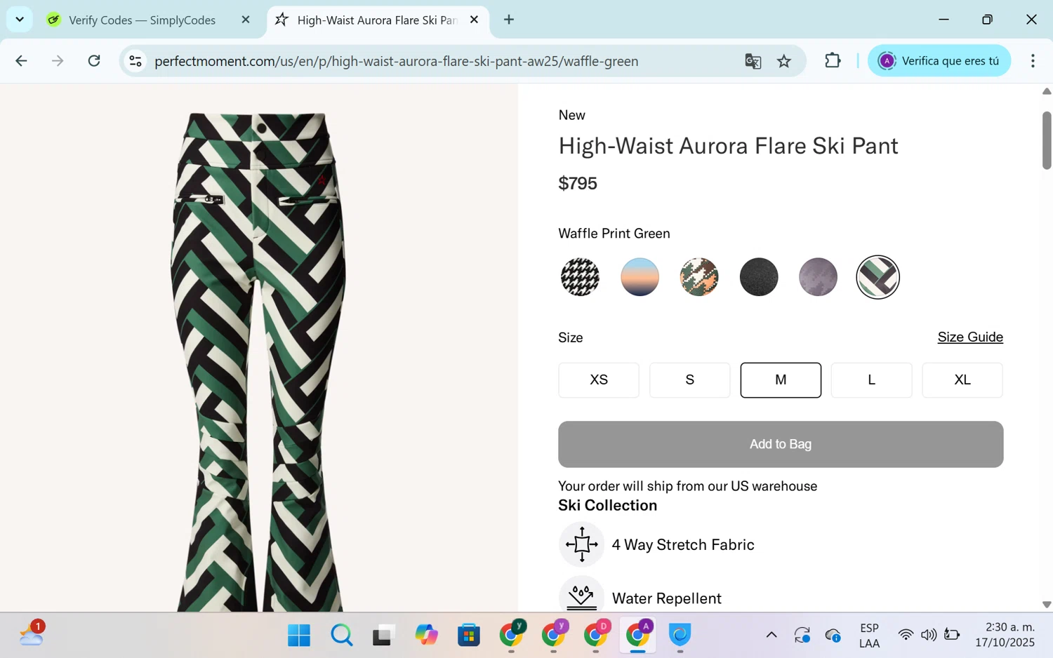 Perfect Moment promo code screenshot showing code new15 applied at Perfect Moment checkout page. Uploaded by SimplyCodes community member SEANJOHN55 on Oct 17, 2025