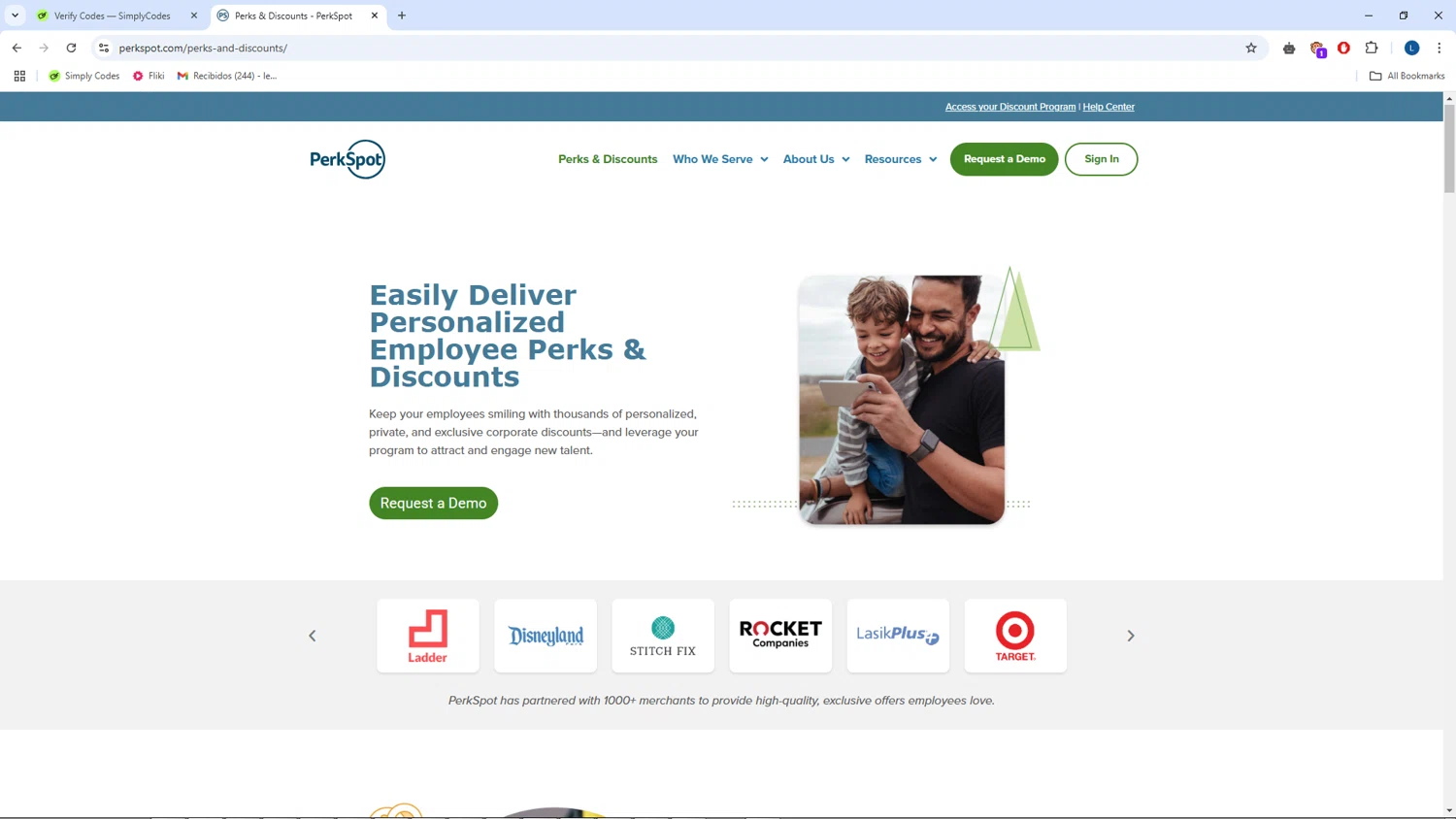 PerkSpot discount code screenshot showing code 2019 applied at PerkSpot checkout page. Uploaded by SimplyCodes community member CrownPhoenix1648 on Feb 1, 2025