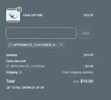 UPPROMOTE_CUSTOMER_REFERRAL coupon verification screenshot