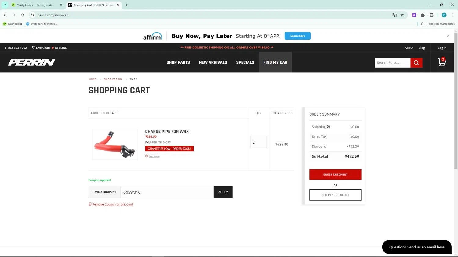 how to use Perrin Performance coupons