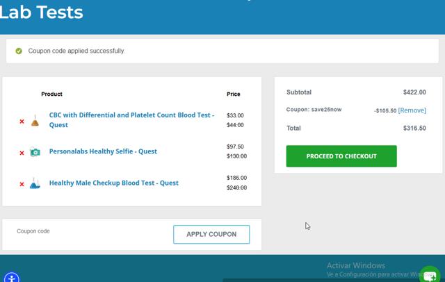 PersonaLabs checkout page showing PersonaLabs coupon code box | Screenshot taken by SimplyCodes community member on Sep 9, 2025