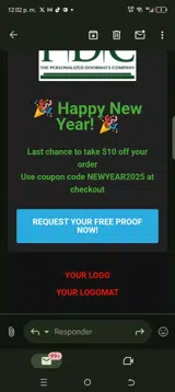 NEWYEAR2025 coupon verification screenshot
