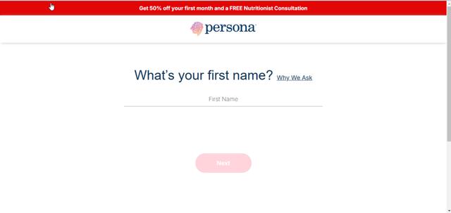 Persona checkout page showing Persona promo code box | Screenshot taken by SimplyCodes community member on Jan 14, 2025