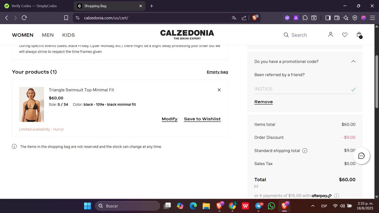 Petallush coupon code screenshot showing code JUNE15 applied at Petallush checkout page. Uploaded by SimplyCodes community member Toji_fushiguro on Aug 18, 2025