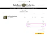 Peterboro Basket Company coupon verification screenshot