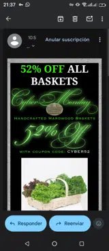 Peterboro Basket Company coupon verification screenshot