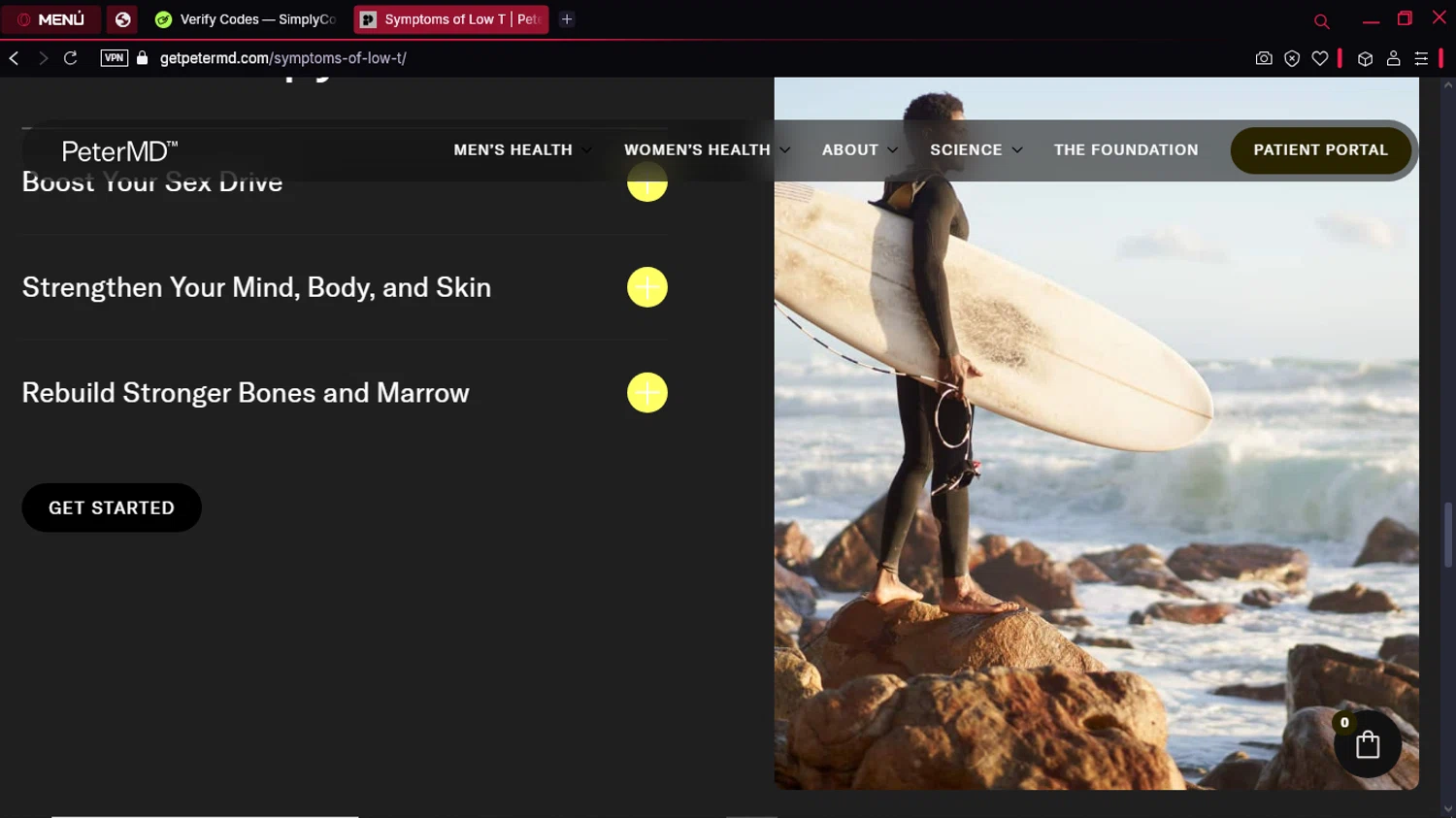 Peter MD promo code screenshot showing code TAKE20 applied at Peter MD checkout page. Uploaded by SimplyCodes community member GoldPro6514 on Mar 19, 2025