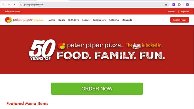 Peter Piper Pizza checkout page showing Peter Piper Pizza promo code box | Screenshot taken by SimplyCodes community member on Feb 8, 2025