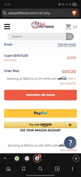 EASY123 coupon verification screenshot