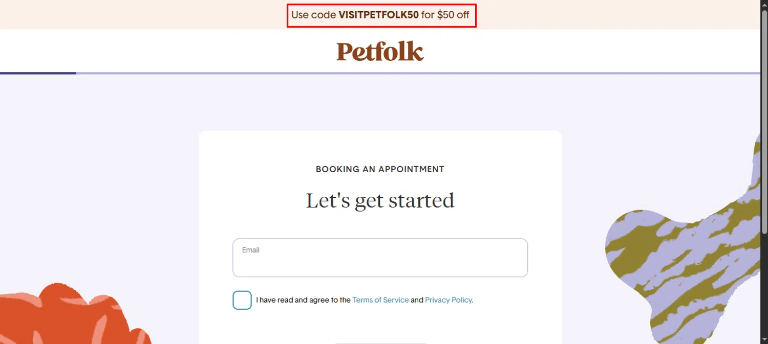 Petfolk promo code screenshot showing code VISITPETFOLK50 applied at Petfolk checkout page. Uploaded by SimplyCodes community member noworries on Jun 23, 2025