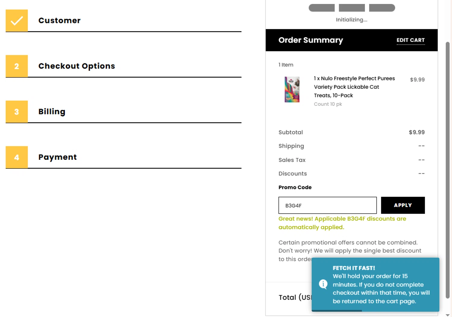 Pet Food Express promo code screenshot showing code B3G4F applied at Pet Food Express checkout page. Uploaded by SimplyCodes community member HobieBrown on Dec 23, 2025