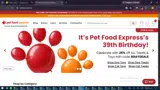 Pet Food Express coupon verification screenshot