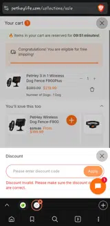 GUCCII15 coupon verification screenshot